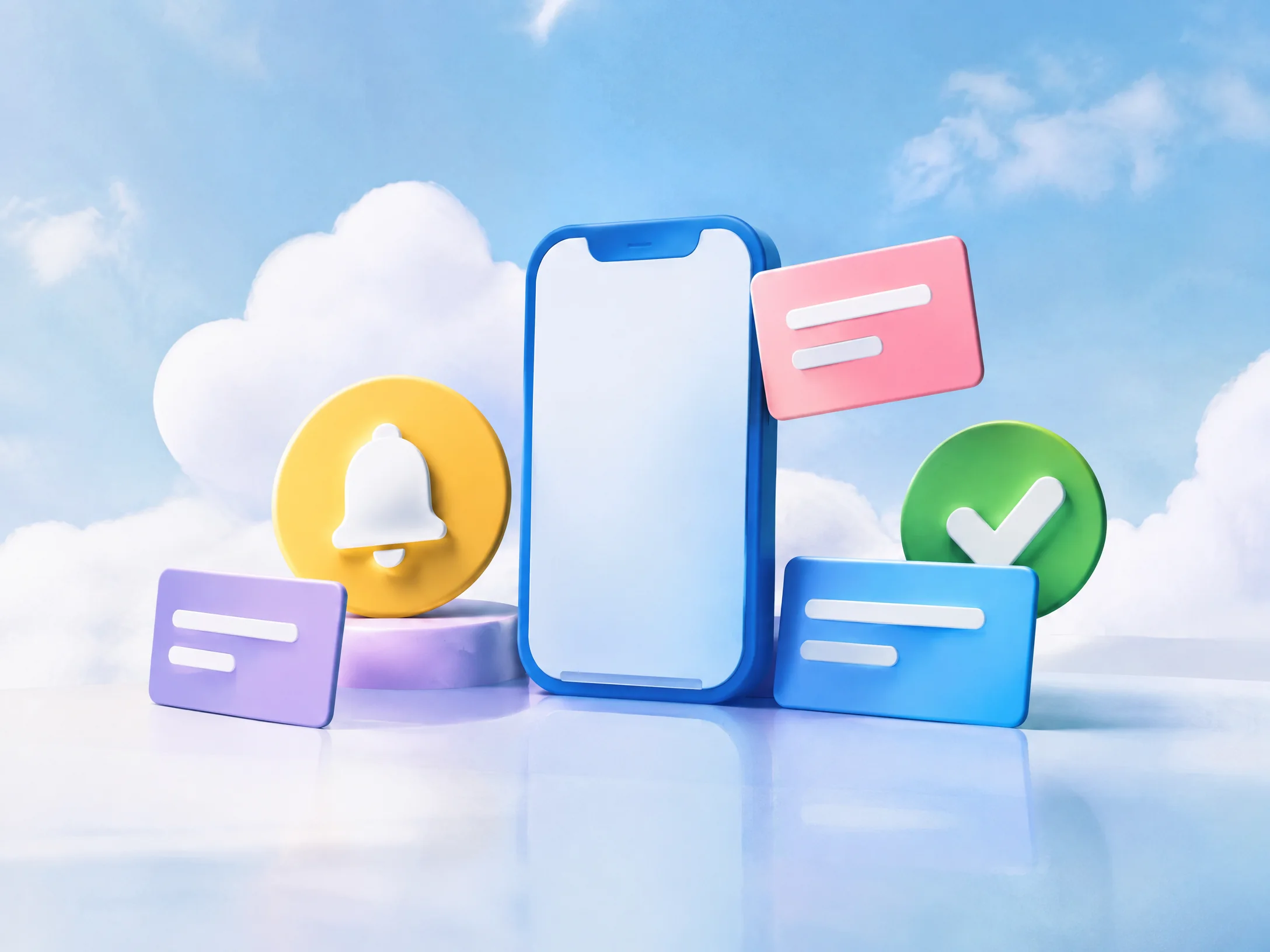 Abstract mobile notification objects